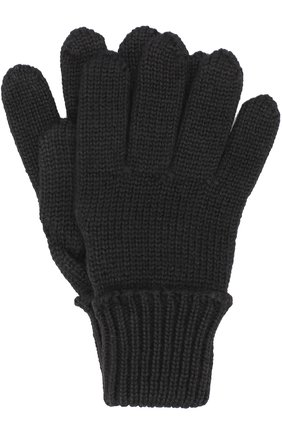 Детские шерстяные перчатки IL TRENINO черного цвета, арт. 17 5059/E3 | Фото 1 (Статус проверки: Проверено, Проверена категория; Материал: Шерсть, Текстиль)