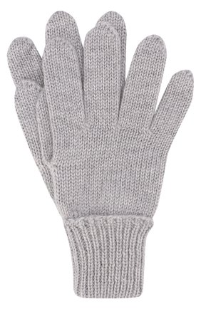 Детские шерстяные перчатки IL TRENINO серого цвета, арт. 17 5059/E3 | Фото 1 (Статус проверки: Проверено, Проверена категория; Материал: Шерсть, Текстиль)