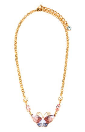 Колье с подвеской и кристаллами Swarovski Dolce & Gabbana золотого цвета, арт. 0131/WNJ6J1/W1111 в ЦУМ | Фото №1 Колье с подвеской и кристаллами Swarovski Dolce & Gabbana золотого цвета | Фото №1