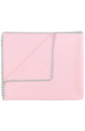 Детского шерстяное одеяло с фактурной отделкой BABY T розового цвета, арт. 17AI112C0 | Фото 2 (Статус проверки: Проверена категория, Проверено; Материал: Шерсть, Текстиль)