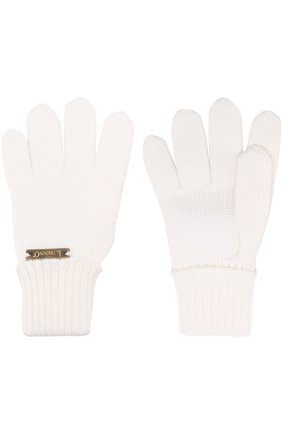 Детские шерстяные перчатки IL TRENINO белого цвета, арт. 17 5059/E3 | Фото 2 (Статус проверки: Проверено, Проверена категория; Материал: Шерсть, Текстиль)