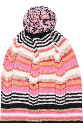 Шапка с принтом и помпоном Missoni розового цвета, арт. I17.BA.215725 в ЦУМ | Фото №1 Шапка с принтом и помпоном Missoni розового цвета | Фото №1
