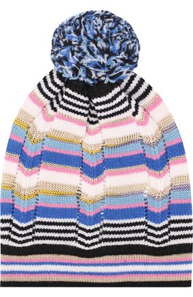 Шапка с принтом и помпоном Missoni синего цвета, арт. I17.BA.215725 в ЦУМ | Фото №1 Шапка с принтом и помпоном Missoni синего цвета | Фото №1