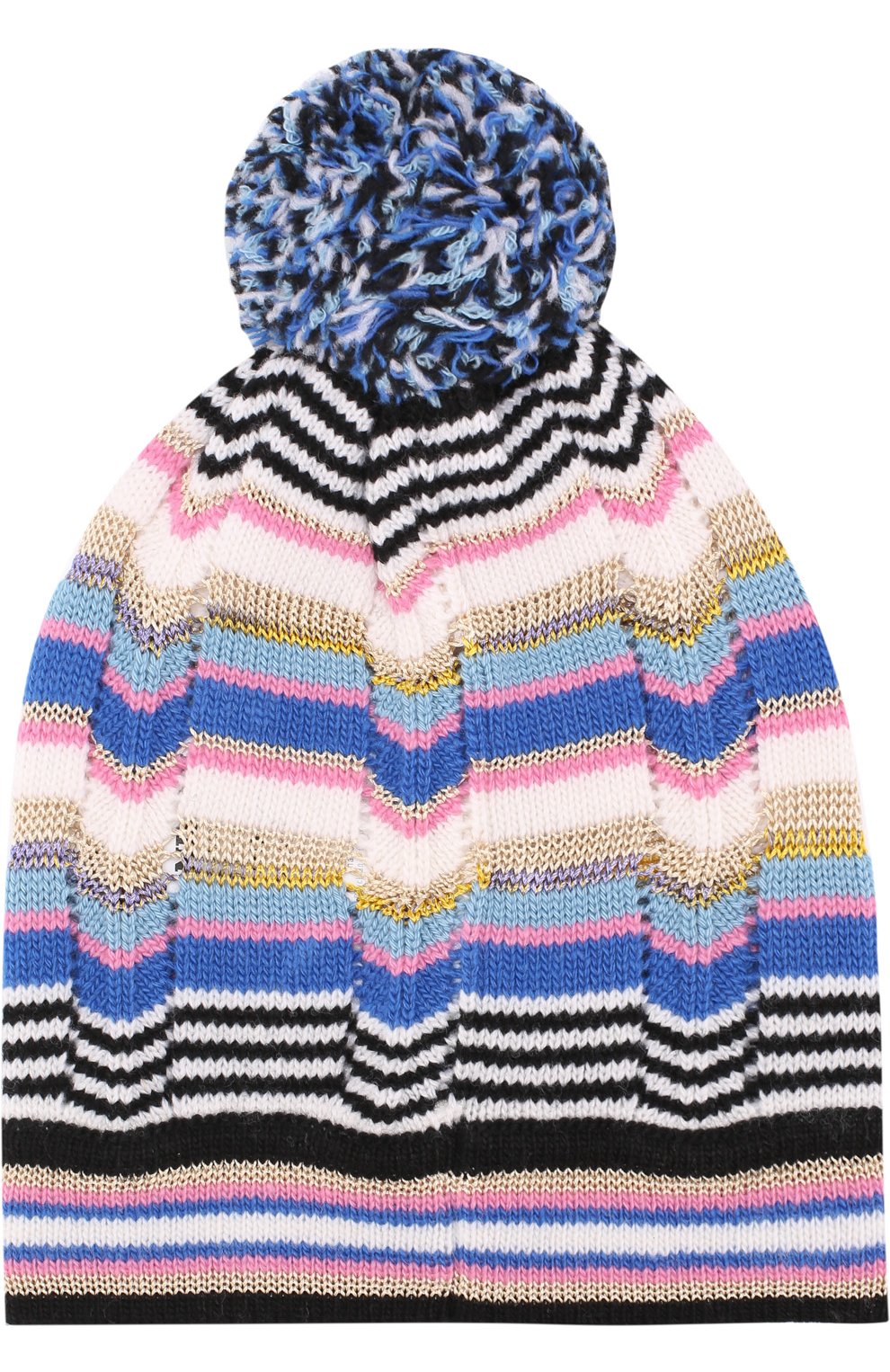 Шапка с принтом и помпоном Missoni синего цвета, арт. I17.BA.215725 в ЦУМ | Фото №2 Шапка с принтом и помпоном Missoni синего цвета | Фото №2