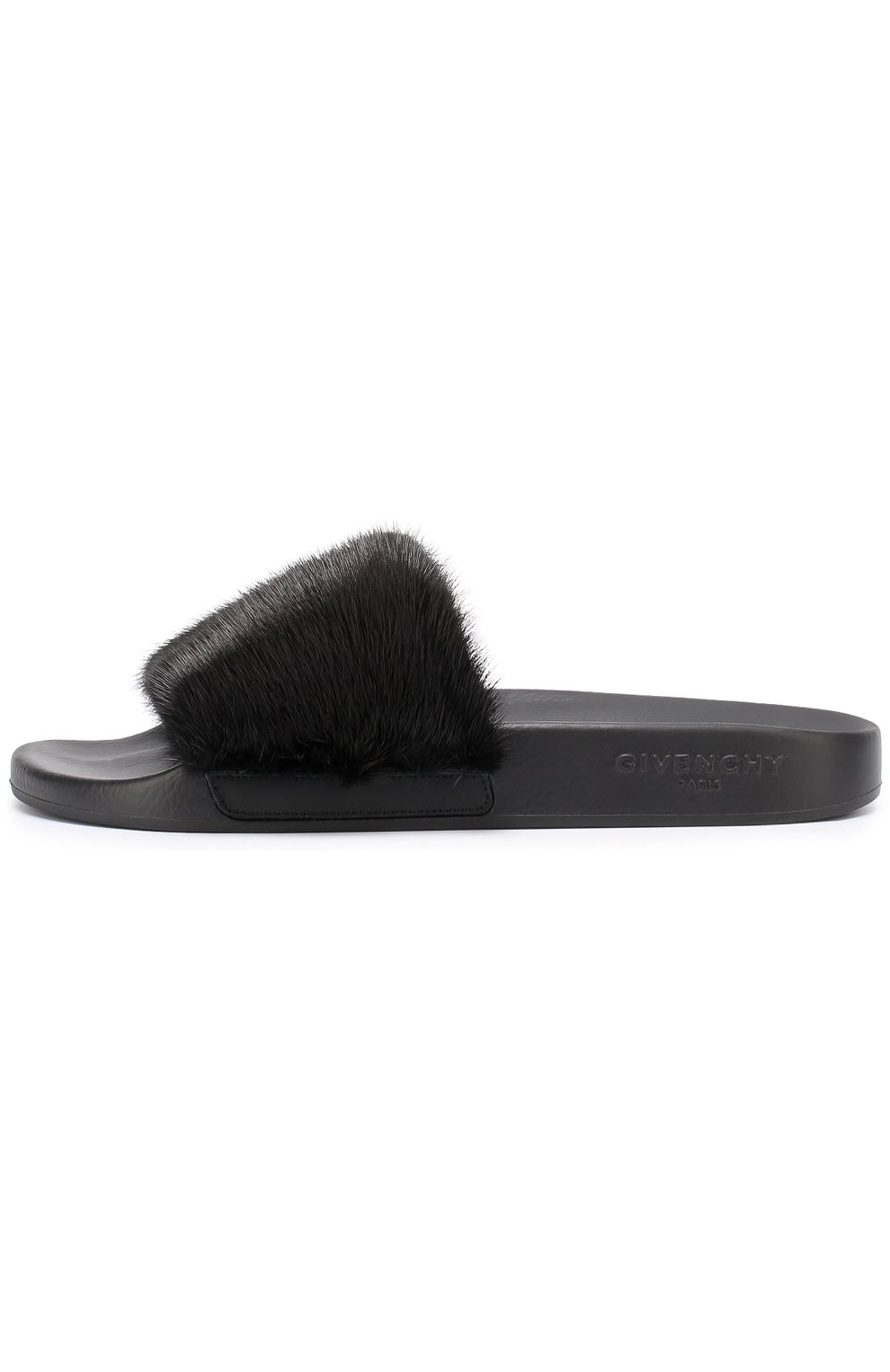 Женские черные резиновые шлепанцы с отделкой из меха норки Givenchy, арт. BE08209806 купить в ЦУМ | Фото №3 Резиновые шлепанцы с отделкой из меха норки Givenchy черные | Фото №3