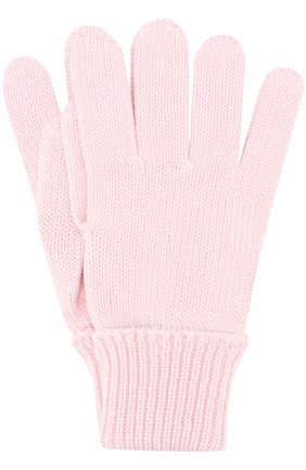 Детские шерстяные перчатки IL TRENINO светло-розового цвета, арт. 17 5059/E3 | Фото 1 (Статус проверки: Проверено, Проверена категория; Материал: Шерсть, Текстиль)