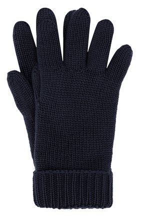 Детские шерстяные перчатки IL TRENINO темно-синего цвета, арт. 17 9008/E0 | Фото 1 (Статус проверки: Проверено, Проверена категория; Материал: Шерсть, Текстиль)