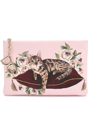 Клатч Cleo с принтом Dolce & Gabbana, розового цвета, арт. 0116/BB6370/AI547 в ЦУМ | Фото №1 Клатч Cleo с принтом Dolce & Gabbana розового цвета | Фото №1