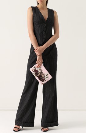 Клатч Cleo с принтом Dolce & Gabbana, розового цвета, арт. 0116/BB6370/AI547 в ЦУМ | Фото №2 Клатч Cleo с принтом Dolce & Gabbana розового цвета | Фото №2