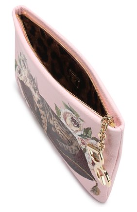 Клатч Cleo с принтом Dolce & Gabbana, розового цвета, арт. 0116/BB6370/AI547 в ЦУМ | Фото №4 Клатч Cleo с принтом Dolce & Gabbana розового цвета | Фото №4