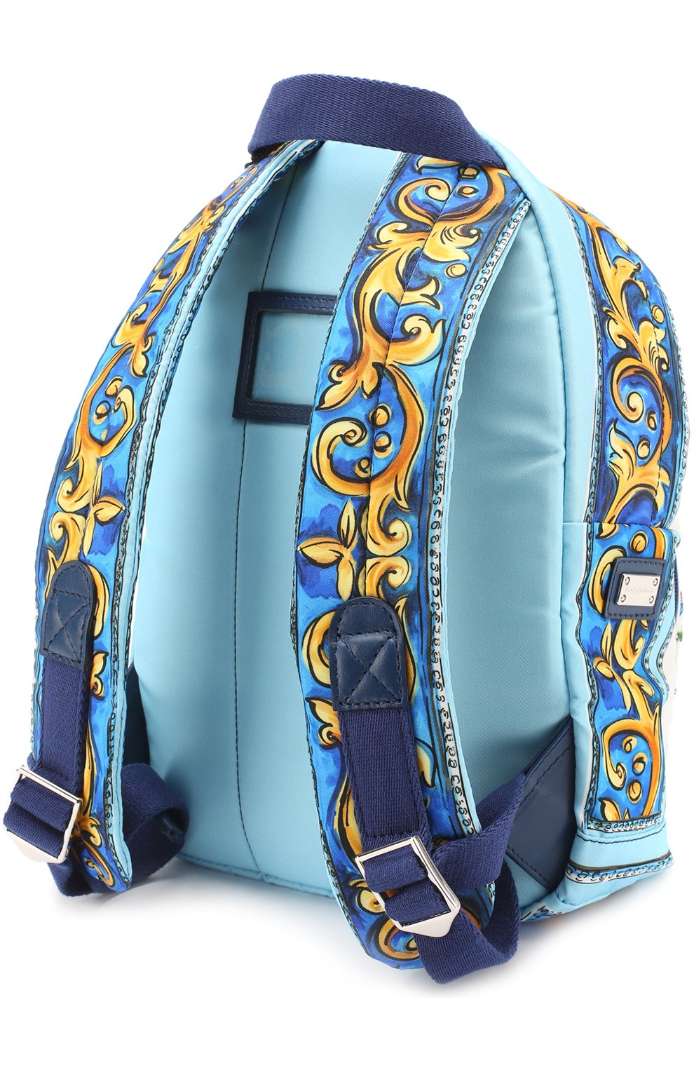 Текстильный рюкзак с принтом Dolce & Gabbana голубого цвета, арт. 0130/EB0105/AG030 в ЦУМ | Фото №2 Текстильный рюкзак с принтом Dolce & Gabbana голубого цвета | Фото №2