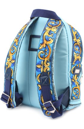 Текстильный рюкзак с принтом Dolce & Gabbana голубого цвета, арт. 0130/EB0105/AG030 в ЦУМ | Фото №2 Текстильный рюкзак с принтом Dolce & Gabbana голубого цвета | Фото №2