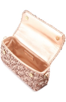 Сумка с пайетками и декором Dolce & Gabbana золотого цвета, арт. 0130/EB0118/AG935 в ЦУМ | Фото №3 Сумка с пайетками и декором Dolce & Gabbana золотого цвета | Фото №3