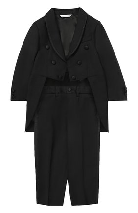 Шерстяной фрак с отделкой из шелка Dolce & Gabbana черного цвета, арт. 0131/L11U43/FU2NF в ЦУМ | Фото №1 Шерстяной фрак с отделкой из шелка Dolce & Gabbana черного цвета | Фото №1