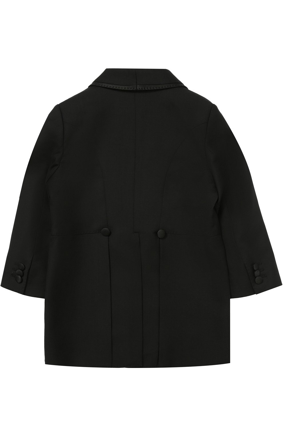 Шерстяной фрак с отделкой из шелка Dolce & Gabbana черного цвета, арт. 0131/L11U43/FU2NF в ЦУМ | Фото №3 Шерстяной фрак с отделкой из шелка Dolce & Gabbana черного цвета | Фото №3