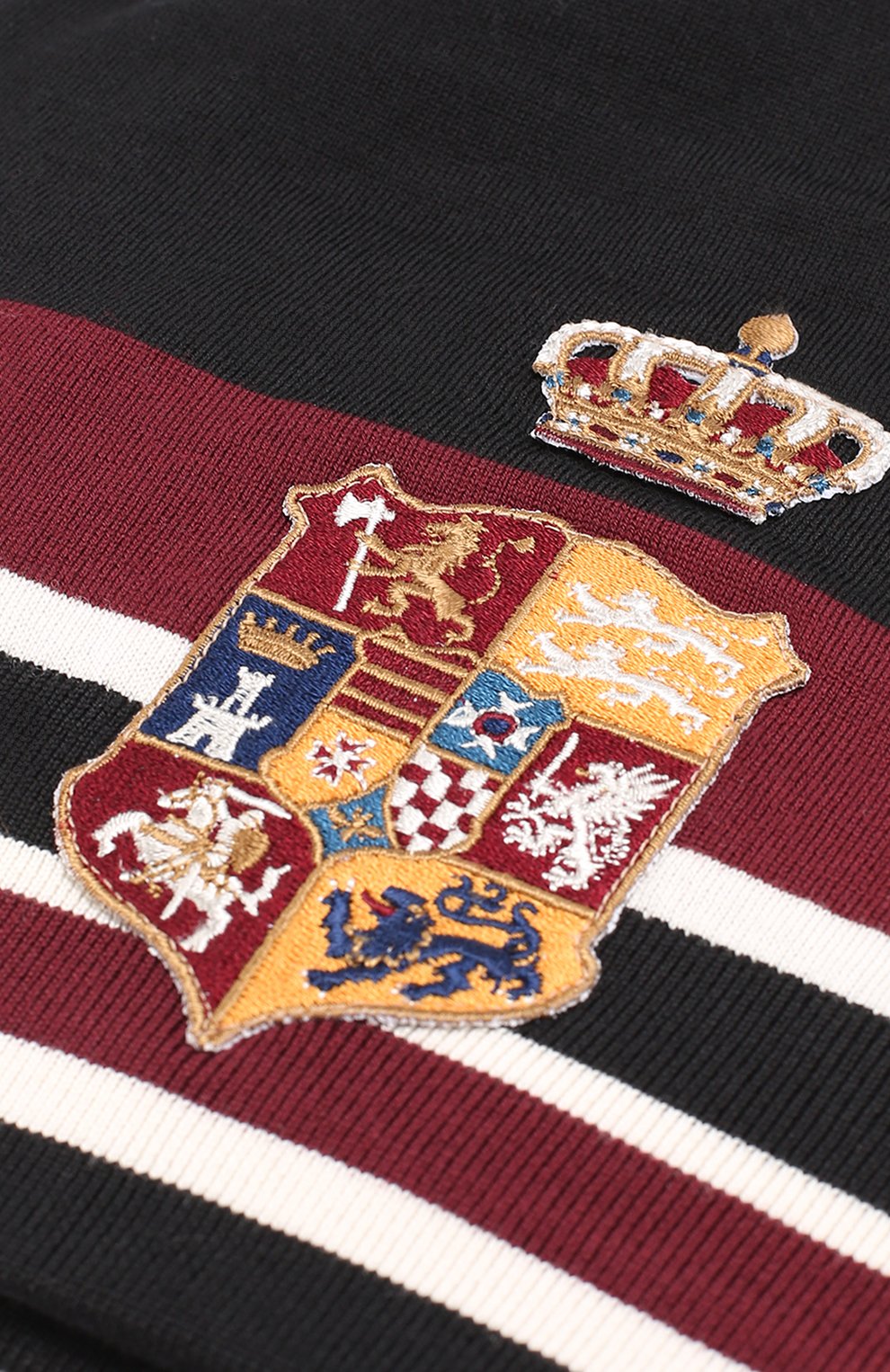 Шерстяная вязаная шапка с вышивкой Dolce & Gabbana, черного цвета, арт. 0135/GRH02Z/F85G5 в ЦУМ | Фото №3 Шерстяная вязаная шапка с вышивкой Dolce & Gabbana черного цвета | Фото №3