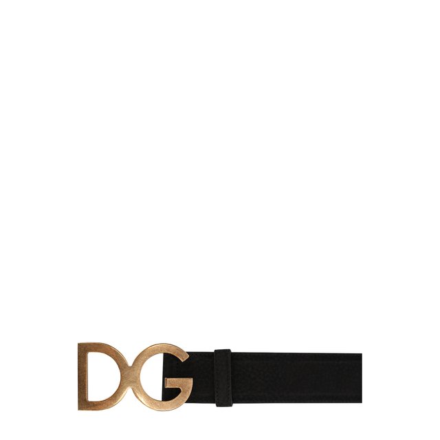 фото Кожаный ремень с логотипом бренда на пряжке dolce & gabbana
