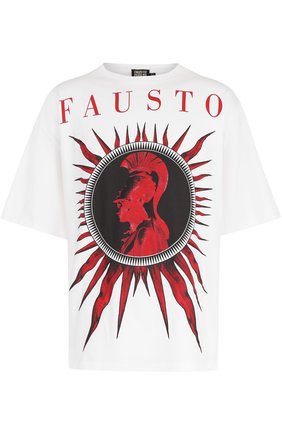 Мужская белая хлопковая футболка с принтом Fausto Puglisi, арт. FPU7054/PF0085 купить в ЦУМ | Фото №1 Хлопковая футболка с принтом Fausto Puglisi белая | Фото №1