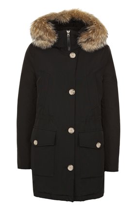 Женская хаки пуховая парка с меховой отделкой капюшона Woolrich, арт. WWCPS2444/CN03 купить в ЦУМ | Фото №1 Пуховая парка с меховой отделкой капюшона Woolrich хаки | Фото №1
