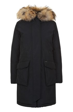Женская серая пуховая парка с меховой отделкой капюшона Woolrich, арт. WWCPS2481/SM20 купить в ЦУМ | Фото №1 Пуховая парка с меховой отделкой капюшона Woolrich серая | Фото №1
