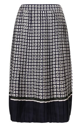 Женская темно-синяя шелковая плиссированная юбка-миди Tory Burch, арт. 38304 купить в ЦУМ | Фото №1 Шелковая плиссированная юбка-миди Tory Burch темно-синяя | Фото №1