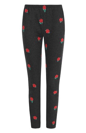 Женские черные укороченные хлопковые брюки с принтом Wildfox, арт. WLT61765S купить в ЦУМ | Фото №1 Укороченные хлопковые брюки с принтом Wildfox черные | Фото №1