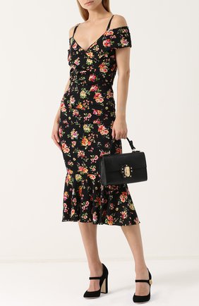 Женская сумка lucia с тиснением DOLCE & GABBANA черная цвета, арт. 0116/BB6260/A1095 купить в ЦУМ | Фото №2 Сумка Lucia с тиснением Dolce & Gabbana черная цвета | Фото №2