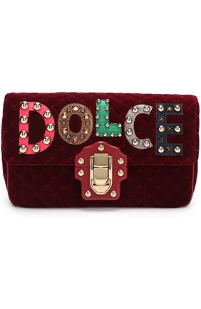 Женская сумка lucia с аппликациями DOLCE & GABBANA бордовая цвета, арт. 0116/BB6343/AM279 купить в ЦУМ | Фото №1 Сумка Lucia с аппликациями Dolce & Gabbana бордовая цвета | Фото №1