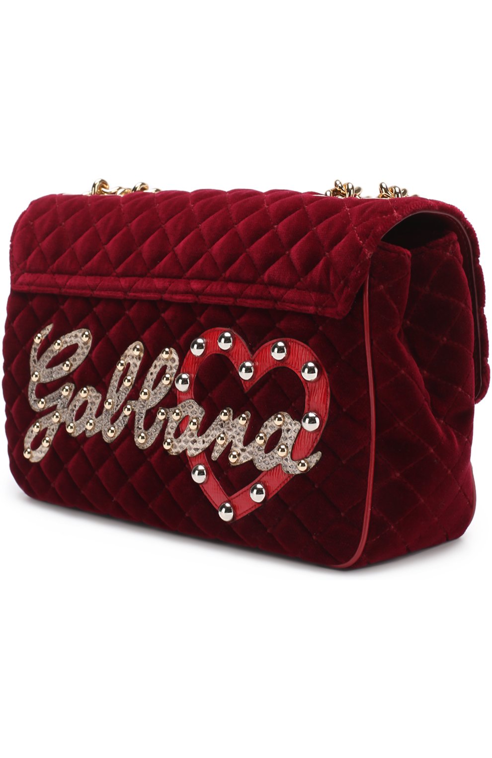 Женская сумка lucia с аппликациями DOLCE & GABBANA бордовая цвета, арт. 0116/BB6343/AM279 купить в ЦУМ | Фото №3 Сумка Lucia с аппликациями Dolce & Gabbana бордовая цвета | Фото №3