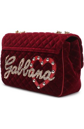 Женская сумка lucia с аппликациями DOLCE & GABBANA бордовая цвета, арт. 0116/BB6343/AM279 купить в ЦУМ | Фото №3 Сумка Lucia с аппликациями Dolce & Gabbana бордовая цвета | Фото №3