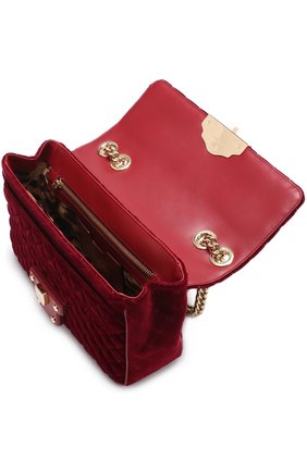 Женская сумка lucia с аппликациями DOLCE & GABBANA бордовая цвета, арт. 0116/BB6343/AM279 купить в ЦУМ | Фото №4 Сумка Lucia с аппликациями Dolce & Gabbana бордовая цвета | Фото №4