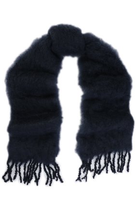 Женский темно-синий мохеровый шарф с бахромой Balmuir, арт. KID M0HAIR SCARF купить в ЦУМ | Фото №1 Мохеровый шарф с бахромой Balmuir темно-синий | Фото №1