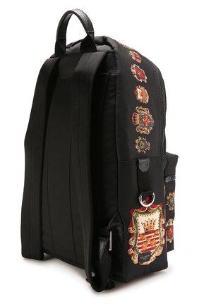 Мужской черный текстильный рюкзак с принтом с внешним карманом на молнии Dolce & Gabbana, арт. 0115/BM1419/AM155 купить в ЦУМ | Фото №3 Текстильный рюкзак с принтом с внешним карманом на молнии Dolce & Gabbana черный | Фото №3