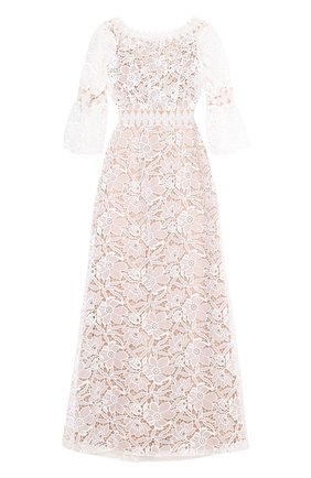 Женское светло-бежевое приталенное кружевное платье-макси Tadashi Shoji, арт. AXS17132L купить в ЦУМ | Фото №1 Приталенное кружевное платье-макси Tadashi Shoji светло-бежевое | Фото №1