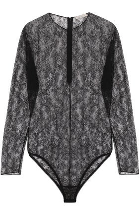 Женский черный кружевное боди с длинным рукавом Nina Ricci, арт. 17ACT0035PA0373 купить в ЦУМ | Фото №1 Кружевное боди с длинным рукавом Nina Ricci черный | Фото №1