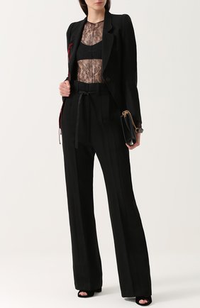 Женский черный кружевное боди с длинным рукавом Nina Ricci, арт. 17ACT0035PA0373 купить в ЦУМ | Фото №1 Кружевное боди с длинным рукавом Nina Ricci черный | Фото №1