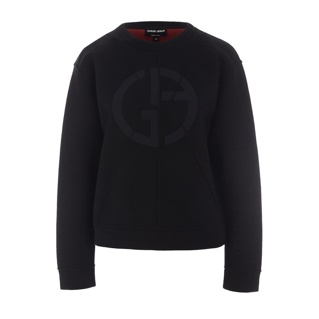 фото Пуловер свободного кроя с логотипом бренда giorgio armani