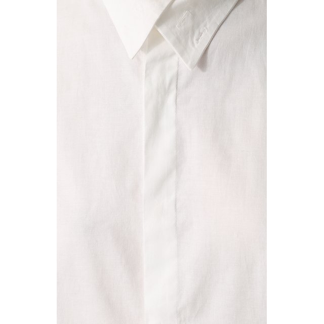 фото Хлопковая блуза свободного кроя с удлиненной спинкой yohji yamamoto