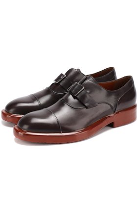 Мужские бордовые кожаные оксфорды с ремешком Zegna Couture, арт. A2906X-MSP купить в ЦУМ | Фото №1 Кожаные оксфорды с ремешком Zegna Couture бордовые | Фото №1
