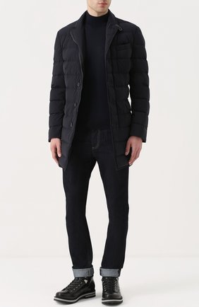 Стеганое пуховое пальто Montecore, темно-синего цвета, арт. 2320BX420/172500 в ЦУМ | Фото №1 Стеганое пуховое пальто Montecore темно-синего цвета | Фото №1