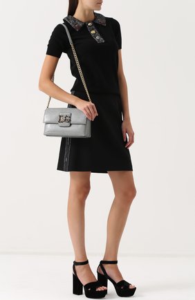 Женская сумка dg millennials DOLCE & GABBANA светло-серая цвета, арт. 0116/BB6393/A1095 купить в ЦУМ | Фото №2 Сумка DG Millennials Dolce & Gabbana светло-серая цвета | Фото №2