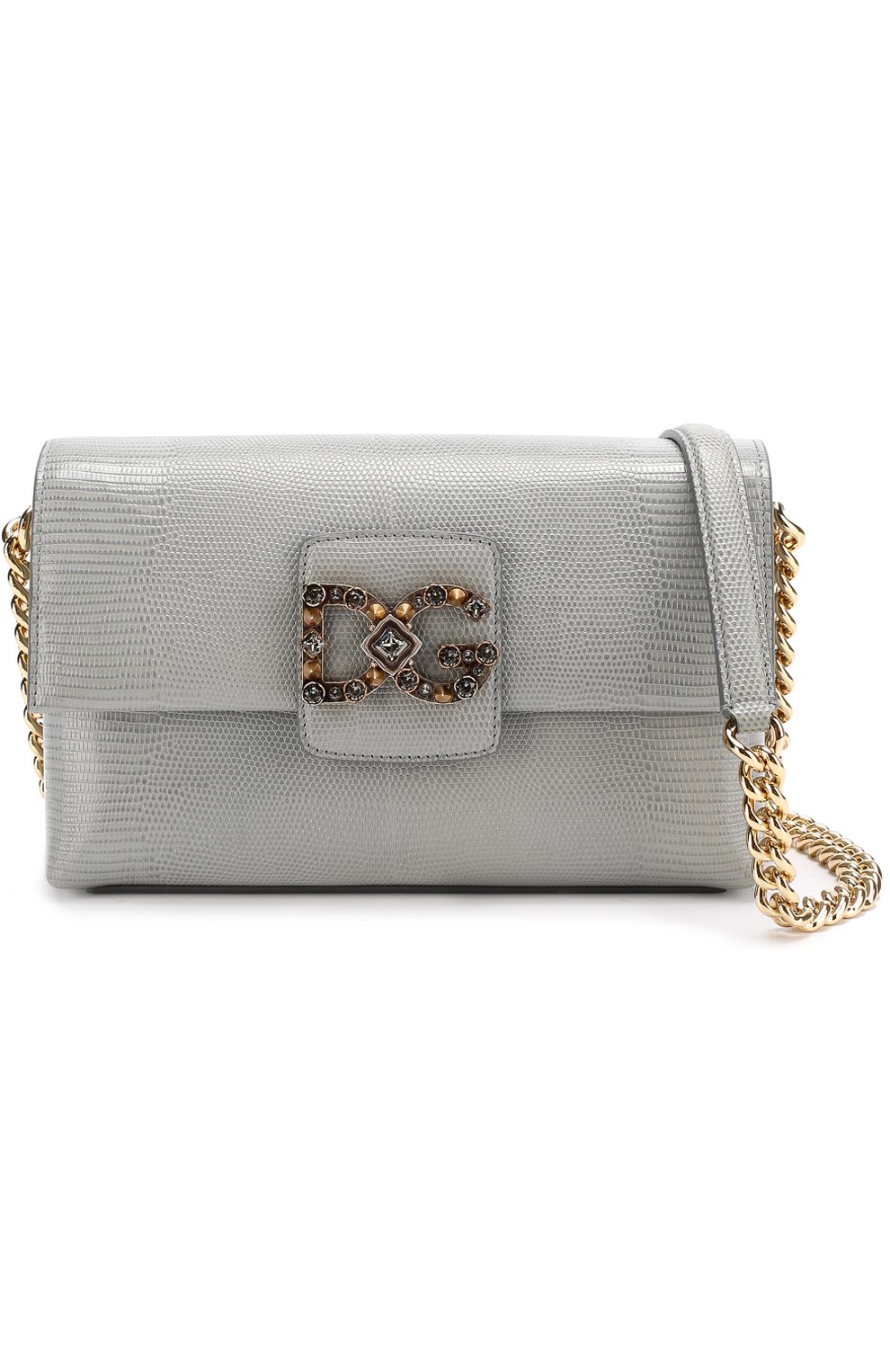 Женская сумка dg millennials DOLCE & GABBANA светло-серая цвета, арт. 0116/BB6393/A1095 купить в ЦУМ | Фото №5 Сумка DG Millennials Dolce & Gabbana светло-серая цвета | Фото №5