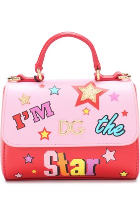 Кожаная сумка с принтом Dolce & Gabbana красного цвета, арт. 0130/EB0103/AM910 в ЦУМ | Фото №1 Кожаная сумка с принтом Dolce & Gabbana красного цвета | Фото №1