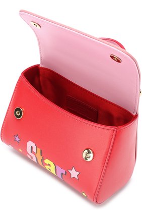 Кожаная сумка с принтом Dolce & Gabbana красного цвета, арт. 0130/EB0103/AM910 в ЦУМ | Фото №3 Кожаная сумка с принтом Dolce & Gabbana красного цвета | Фото №3