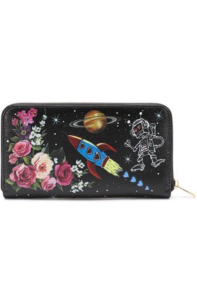 Кожаный кошелек с принтом на молнии Dolce & Gabbana, черного цвета, арт. 0116/BI0473/AI816 в ЦУМ | Фото №1 Кожаный кошелек с принтом на молнии Dolce & Gabbana черного цвета | Фото №1