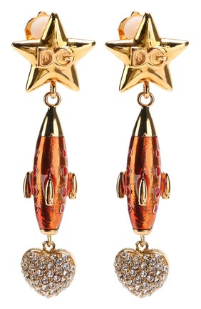 Женские золотые серьги-клипсы с подвесками и кристаллами swarovski Dolce & Gabbana, арт. 0136/WEJ8M1/W1111 купить в ЦУМ | Фото №1 Серьги-клипсы с подвесками и кристаллами Swarovski Dolce & Gabbana золотые | Фото №1