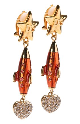 Женские золотые серьги-клипсы с подвесками и кристаллами swarovski Dolce & Gabbana, арт. 0136/WEJ8M1/W1111 купить в ЦУМ | Фото №2 Серьги-клипсы с подвесками и кристаллами Swarovski Dolce & Gabbana золотые | Фото №2