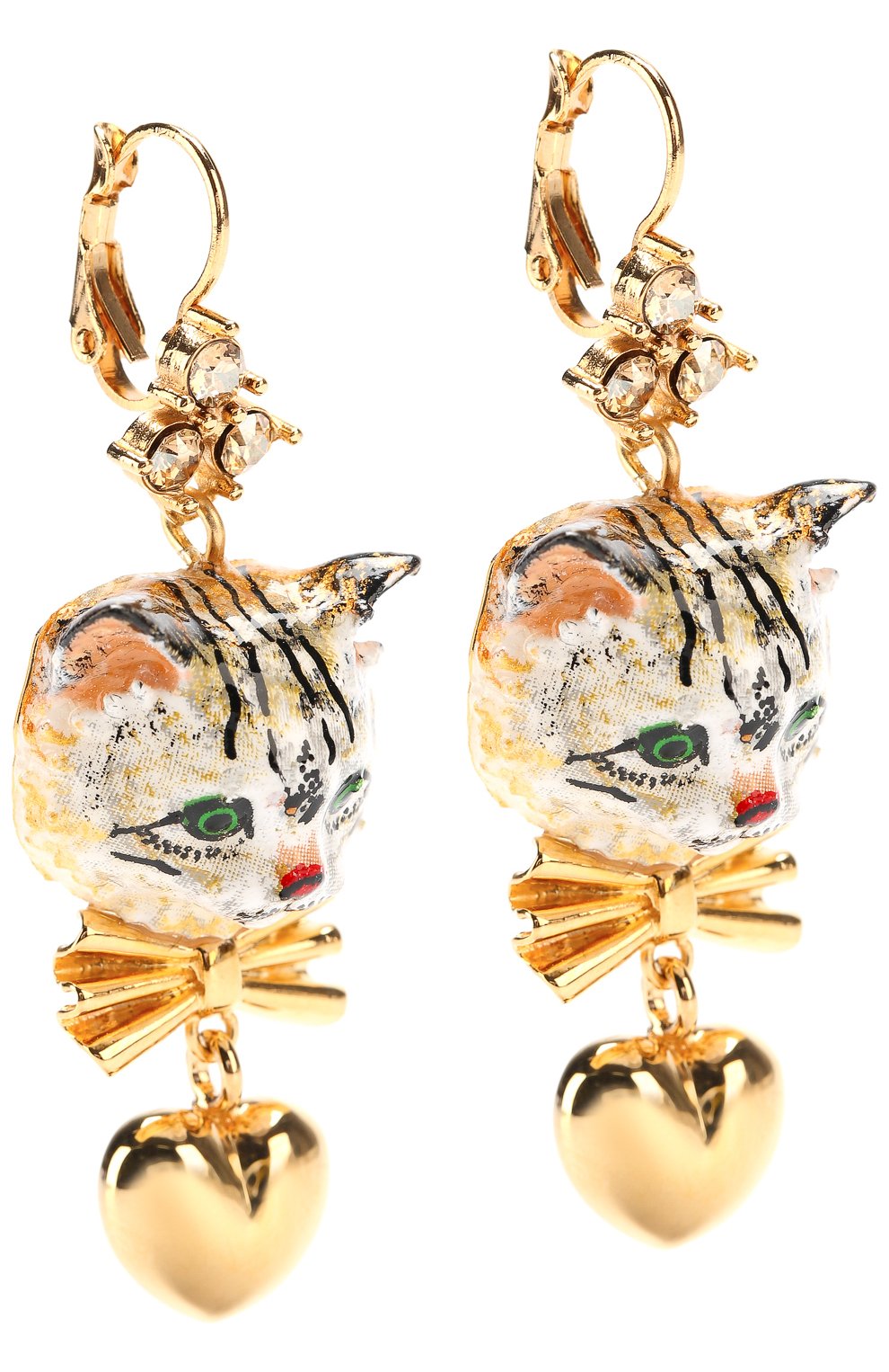 Женские золотые серьги с подвесками и кристаллами swarovski Dolce & Gabbana, арт. 0136/WEJ8A2/W1111 купить в ЦУМ | Фото №2 Серьги с подвесками и кристаллами Swarovski Dolce & Gabbana золотые | Фото №2