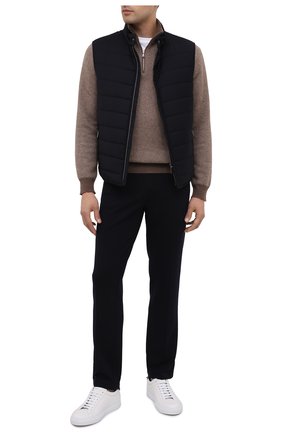 Мужской шерстяные брюки Z ZEGNA темно-синего цвета по цене 39950 руб., арт. V8475/ZZTP60 | Фото 2 Мужской шерстяные брюки Z ZEGNA темно-синего цвета, арт. V8475/ZZTP60 | Фото 2