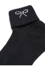 Детские хлопковые носки со стразами CATYA синего цвета, арт. 721539 | Фото 2 (Материал: Текстиль, Хлопок; Статус проверки: Проверена категория; Ростовка одежда: 4 года | 104 см)